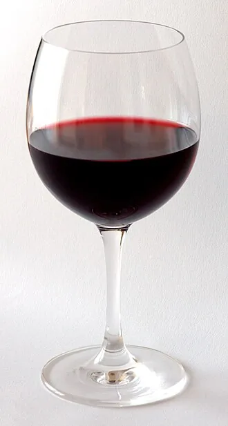 Glass of wine representing ethanol and alcoholic beverages