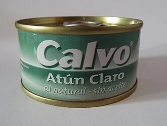 Open can of human-grade tuna in oil