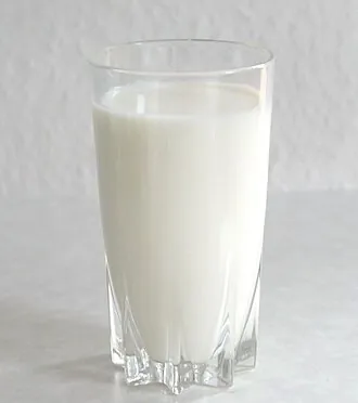 Glass of fresh cow's milk